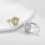 Δαχτυλίδι Moissanite από ασήμι 925, Unisex με σχέδιο Twilight 2