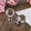 Pomelli per paralume LEORX, argento, rotondi, in cristallo, 1 set 4