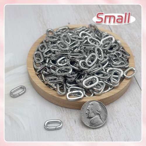 Oval Clasp Carabiner Necklace Clasps 10 pcs 1