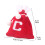 Christmas Knit Drawstring Gift Bag Red White Santa Sack 3