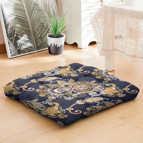 Poduszka do medytacji Paisley Boho Square22x22 2