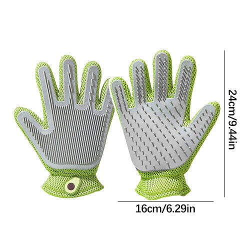 Pet Grooming Bath Massage Gloves Double-Sided 1