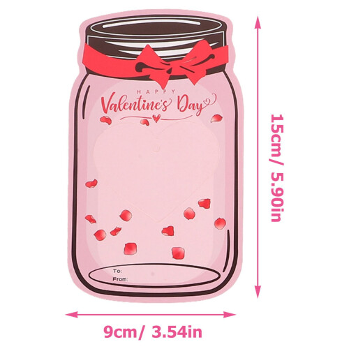 Valentine's Day Kids Exchange Cards Jar Shape 48 Sets 1