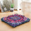 Fløjlsmeditationspude i boho-stil 22x22 tommer 5