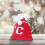 Christmas Knit Drawstring Gift Bag Red White Santa Sack 4