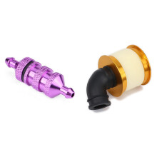 Air Filter Sponge Open Alloy Aluminum 04104 with 1/8 1/10 RC Model Car Spare Parts Fuel Filter Nitro