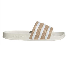 (4 UK, Beige) Adidas Mens Adilette Striped Sliders