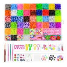54 Grid Rainbow Rubber Band Hand Braider for Bracelet Making Kit DIY Arts Crafts Gift for Kids Girls Boys