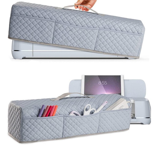 Padded Dust Cover for Criicut Maker 4, Maker 3, Maker, Explore 4,Explore 3, Explore Air 2, Protective Machine Cover Gray 1