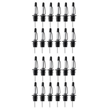 24 Pack Stainless Steel Speed Pourers Spouts with Tapered, Liquor Pourers with Cap, Hygienic, Dishwasher Safe