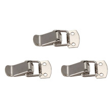 3X Silver Tone Metal Toggle Draw Straight Loop Catch 1.6 Inch