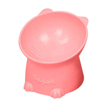 Kissanruokakuppi, muovi, kohotettu, ergonominen muotoilu, 1 kpl