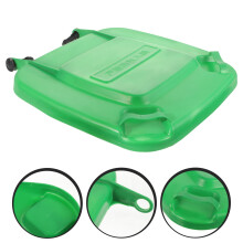 Vuilnisbakdeksel, groen, plastic, 1 stuk