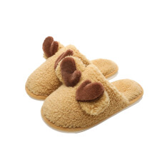 Gelbe Fleece-Hausschuhe, Unisex, Größe 40
