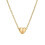 Initial Pendant Necklace 18K Gold Plated Figaro Chain 1