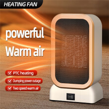 Calefactor eléctrico de sobremesa de 1000 W, silencioso y con protección contra sobrecalentamiento.