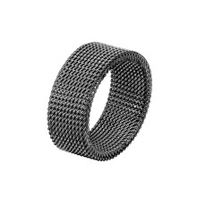 Herrvigselring i titan, vävd minimalistisk ring, 1 st