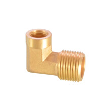 Brass Elbow Connector Female x Male 1 Pack Gold