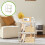 Ventilated Storage Organizer White Beige 4-Shelf 1