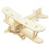 Vintage wood airplane model DIY kit light brown 1 set 1