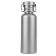 Titanium Water Bottle 600ml - Ultralight, Leak-Proof, Reusable Sport Bottle for Cycling, Hiking, Camping