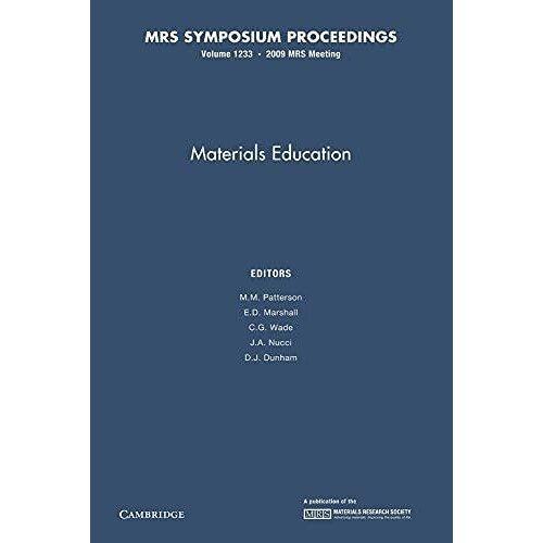 Materials Education Volume 1233 Paperback Book