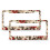Floral Bird Seamless Pattern License Plate Frames 2 pcs 1
