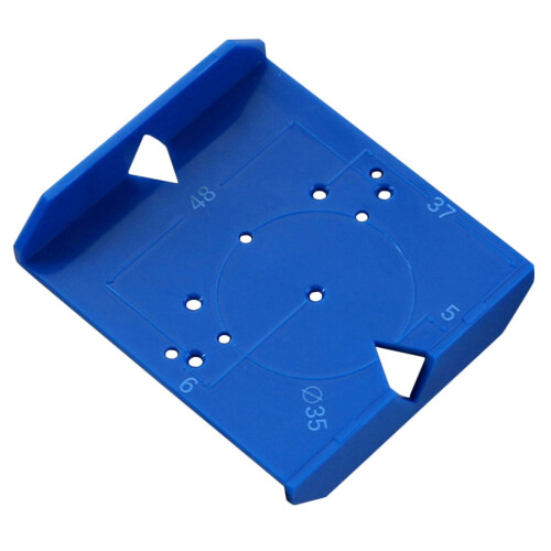 Concealed Hinge Jig for Cabinets and Drawers Blue 1 Pack