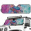 Boho Floral Turtle Windshield Sun Shade for Jeep Wrangler 2