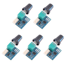5pcs 12V 4Pin Single Channel Fan Speed Controller PWM Speed Controller 25KHZ Motor Control with Rotary Potentiometer