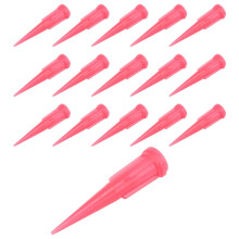 Plastic Tapered Pinhead Glue Dispenser Needle, 25 Gauge, 0.26mm Opening Size, Red (Pack of 100)