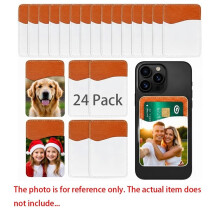 1 Set/24 Stück Handy Geldbörse DIY Leder Sublimationsübertragungs Handy Rückaufkleber Kartenhalter für ID-Karten Kreditkarten