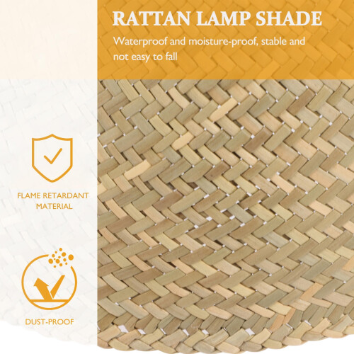 Bordslampa i rotting med dammtätning, 1-pack 1