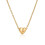 Initial Pendant Necklace 18K Gold Plated Figaro Chain 2