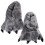 Papuče s dinosauřími labkami, sivé, unisex, 1 pár 5