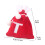 Christmas knit drawstring gift bag red white Santa sack 3
