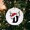Personalized Christmas Pendant Ornament Black Lettering Hat 2