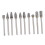 Rotary File Set for Metal Polishing 10 Pieces Silver 5