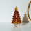 Brown Glass Mini Christmas Tree Ornament 6 cm 6
