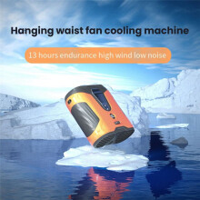 10000mAh Outdoor Portable Waist Fan Hanging Neck Fan Strong Wind LED Lighting for Sports Outdoor Working
