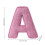 Almohada de pana rosa con forma de letra para abrazar Q1pc 3