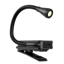 Clip Book Light,3 Color Temperatures Stepless Dimming Reading Lights for Books in Bed with 360 Rotatable Clip-