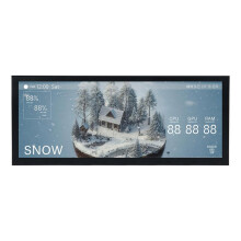 Pantalla Secundaria IPS Tipo C de 12,3'' 1920x720 para Monitor de Red de Computadora TURZX Windows 10 11 CPU GPU RAM Disco Duro