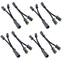 8PCS Y Type Leads Deutsch DT DTP 2 Pin Socket Adapter for LED Pod Work Light Retrofit Connectors Wiring Harness
