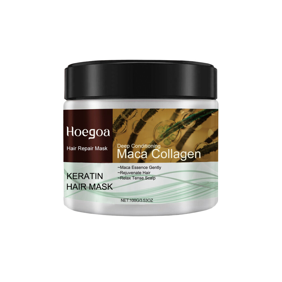 (100g) Hoegoa hair care mask, dry, frizzy and split ends, improve permed and dyed hair, moisturize and smooth hair care