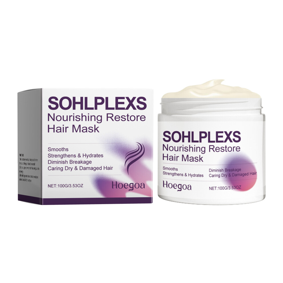 (100g) HOEGOA Nourishing Care Hair Mask Silky and Smooth Care for Dry and Frizzy Hair Shiny, Moisturizing and Smooth Hair Mask