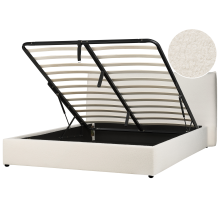 Ottoman Bed LAVAUR Boucle Off-White 180 x 200 cm (EU Super King)