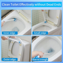 Recargas de Vaso SanitáRio com 50 Contagens de Material Atualizado, Esponjas DescartáVeis para Limpeza de Banheiro, CabeçAs, Recargas de Escova de