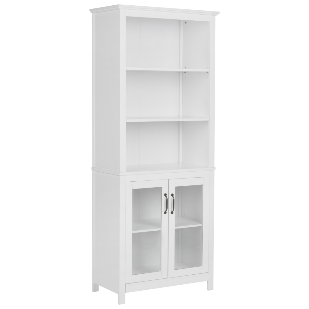 Beliani Glass Display Cabinet Lusby 75 Cm White