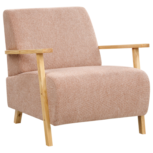 Beliani Armchair LESJA Fabric Pink